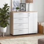 Komoda K-4+1 MDF Komodos Miegamojo baldai Svetainės baldai Vaikų baldai thumbnail