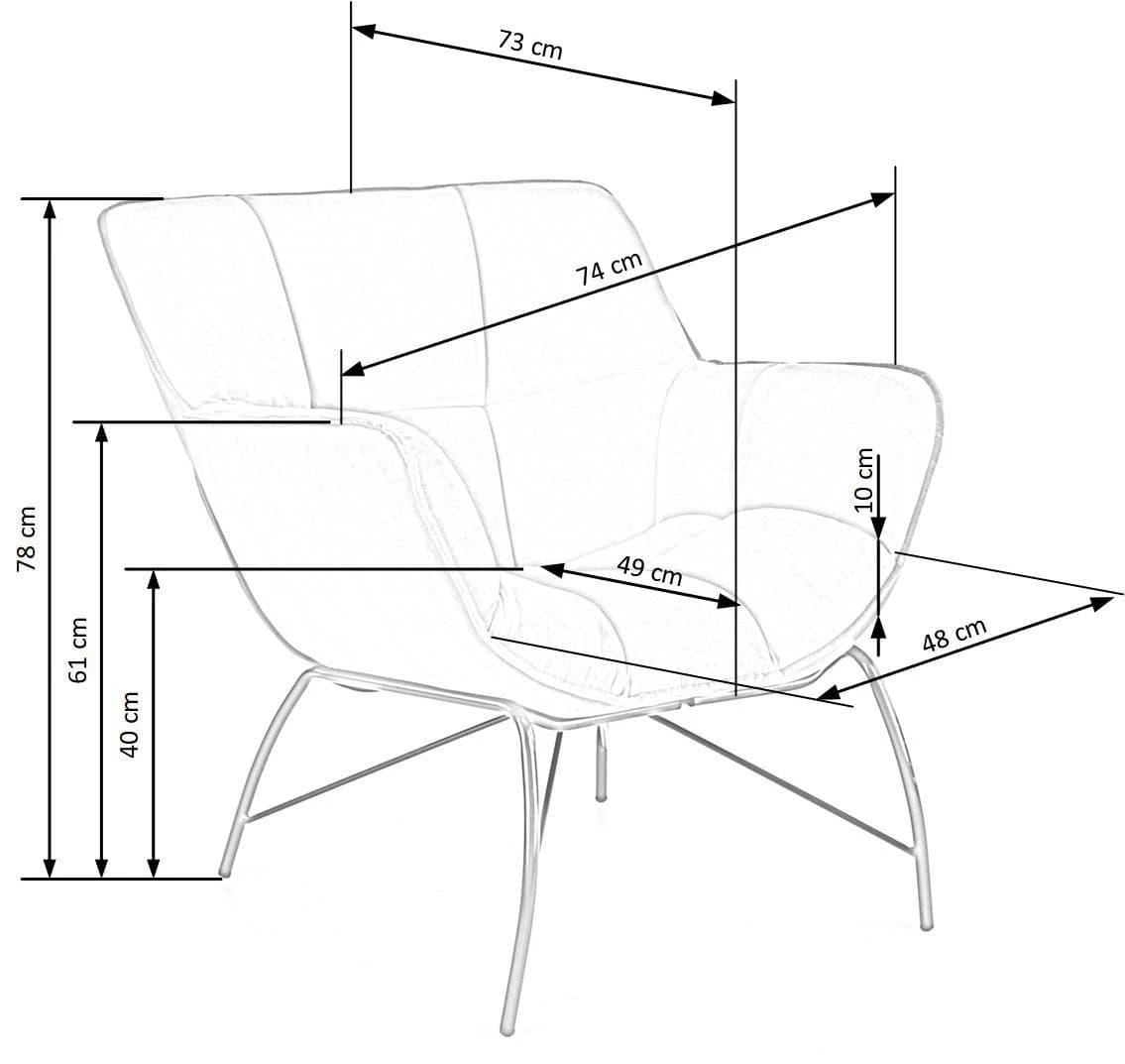 Fotelis BELTON Foteliai Svetainės baldai
