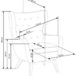 Fotelis MARVEL Foteliai Svetainės baldai thumbnail