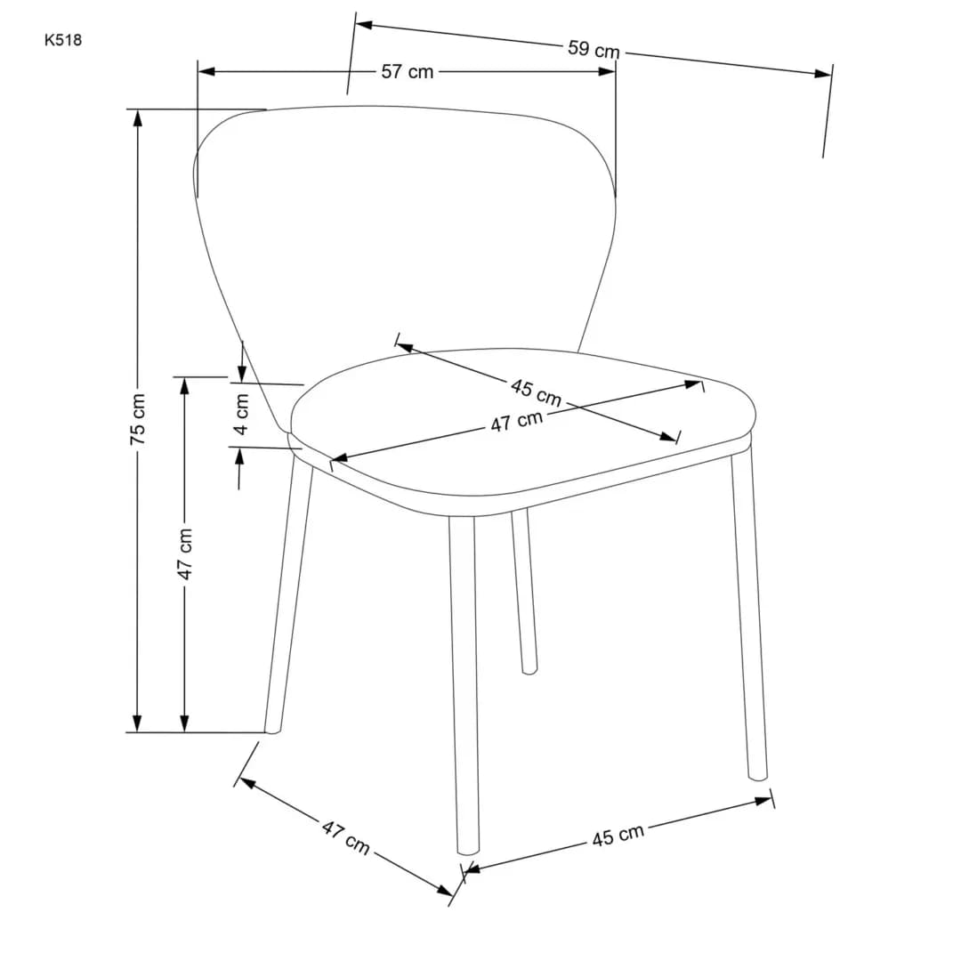Kėdė K518 Kėdės Virtuvės baldai