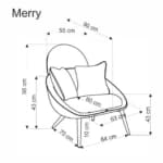 Fotelis MERRY Foteliai Svetainės baldai thumbnail
