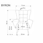 Fotelis BYRON Foteliai Svetainės baldai thumbnail