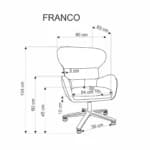 Fotelis FRANCO Foteliai Svetainės baldai thumbnail