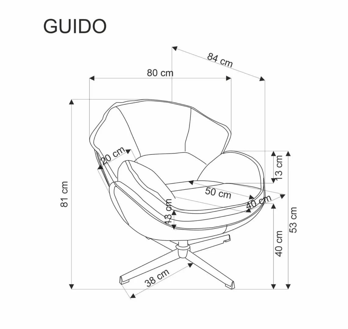Fotelis GUIDO Foteliai Svetainės baldai