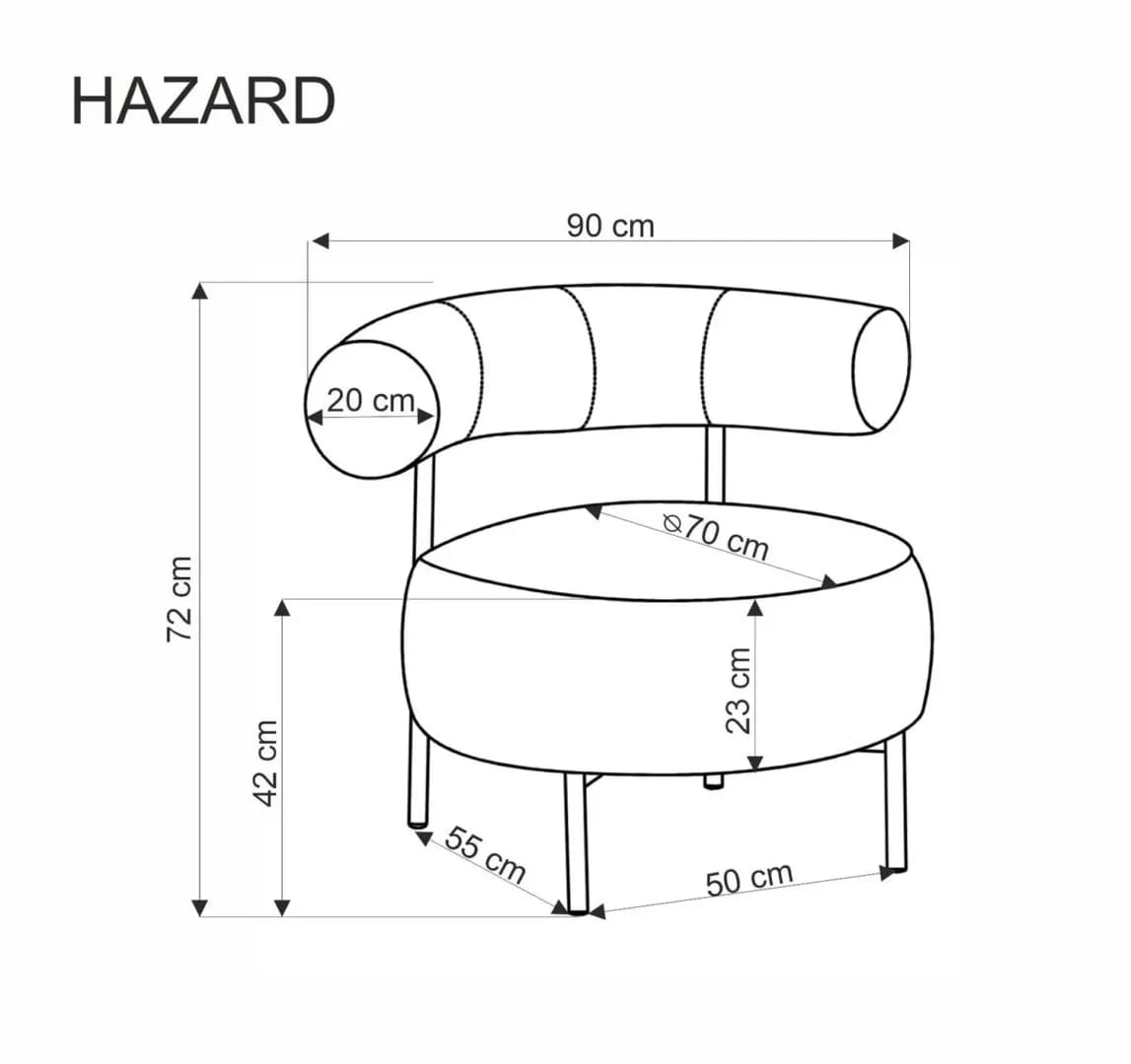 Fotelis HAZARD Foteliai Svetainės baldai