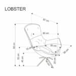 Fotelis LOBSTER Foteliai Svetainės baldai thumbnail