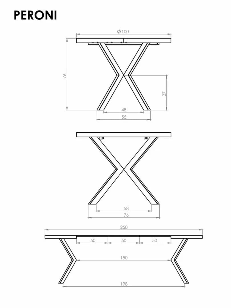 Stalas PERONI Stalai Virtuvės baldai