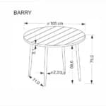 Stalas BARRY Stalai Virtuvės baldai thumbnail