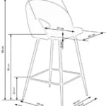 Baro kėdė H96 Baro kėdės Virtuvės baldai thumbnail