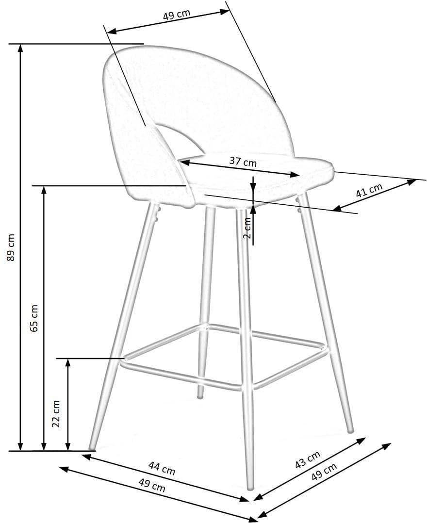 Baro kėdė H96 Baro kėdės Virtuvės baldai