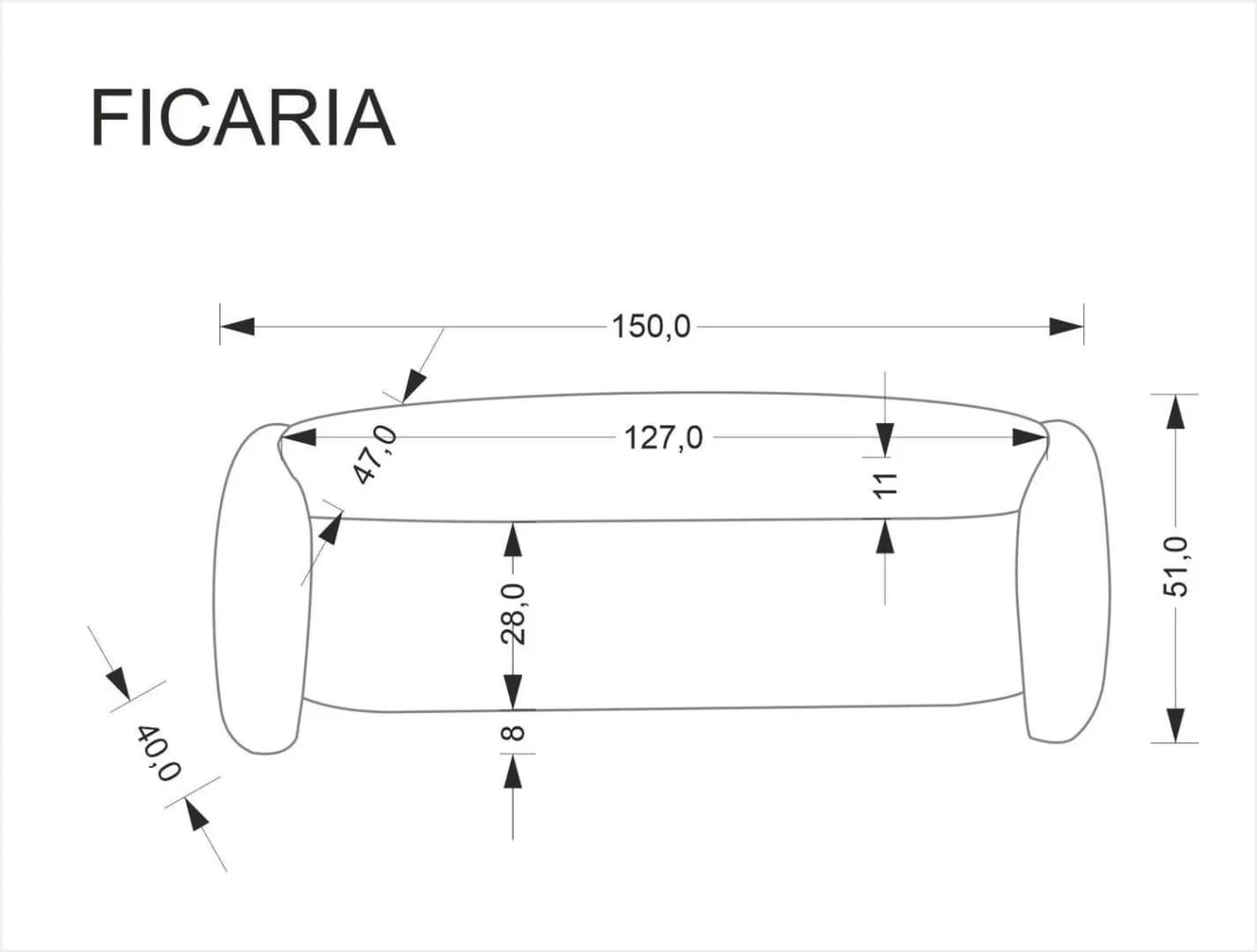 Suoliukas FICARIA Miegamojo baldai Suoliukai