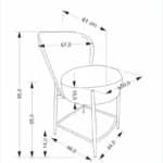 Baro kėdė H126 Baro kėdės Virtuvės baldai thumbnail