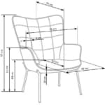 Fotelis CASTEL Foteliai Svetainės baldai thumbnail