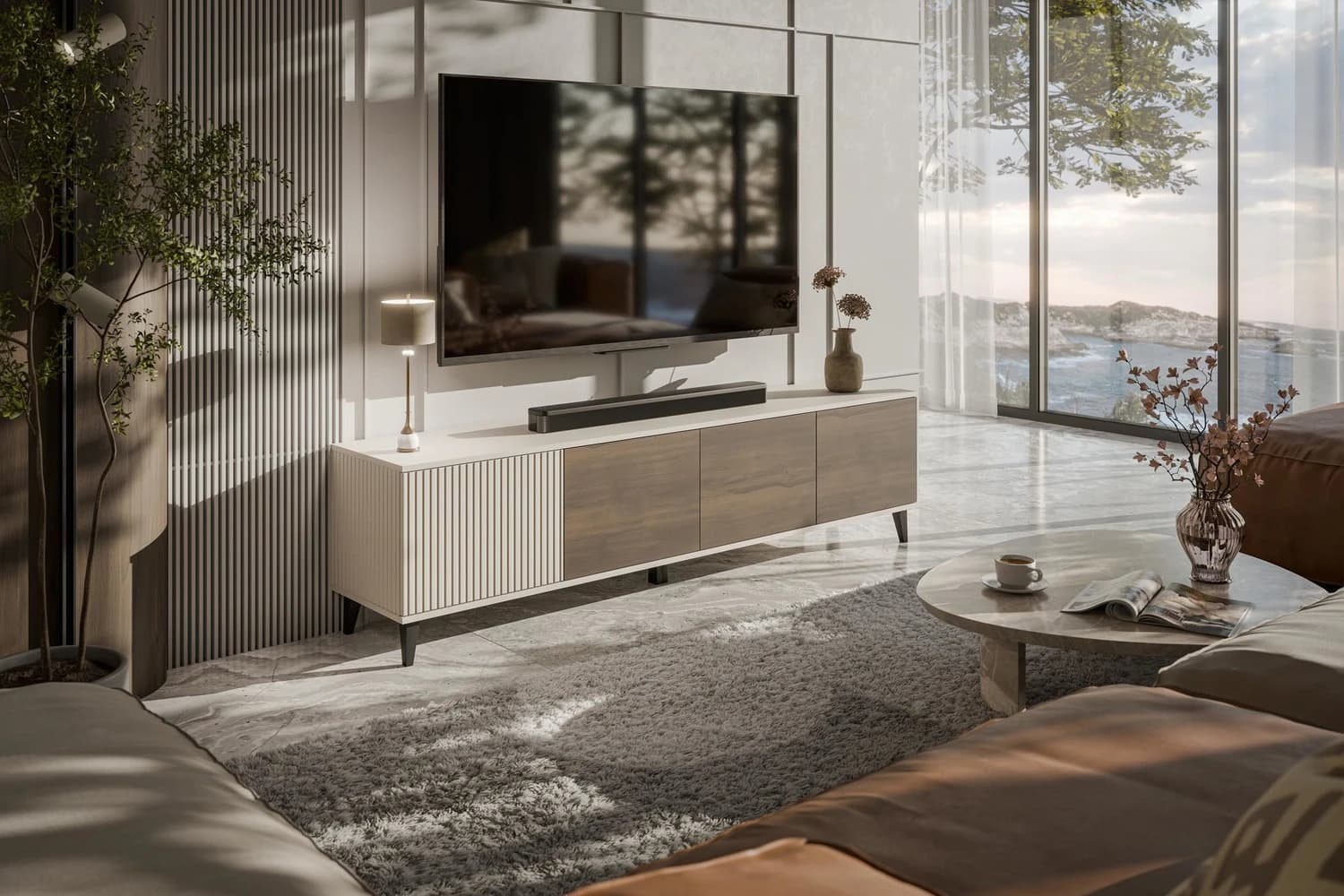 TV staliukas RANDOM 2 RTV-3 Svetainės baldai TV staliukai