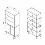 Vitrina BORNEO REG-1 Svetainės baldai Vitrinos thumbnail