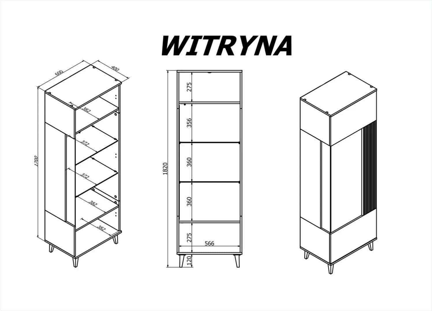 Vitrina RANDOM 2 W-1 Svetainės baldai Vitrinos