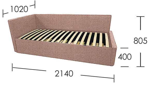 Vaikiška lova Jersey Vaikiškos lovos Vaikų baldai