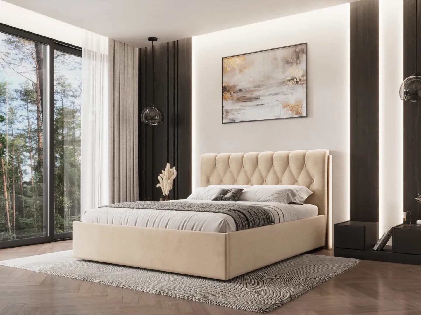 Lova Glorija Lovos Miegamojo baldai