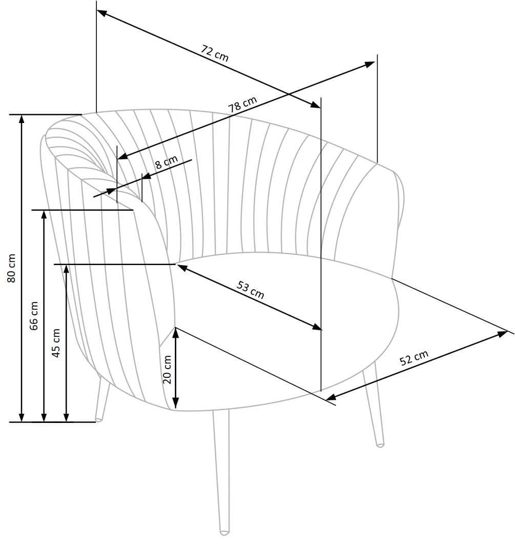 Fotelis CROWN Foteliai Svetainės baldai