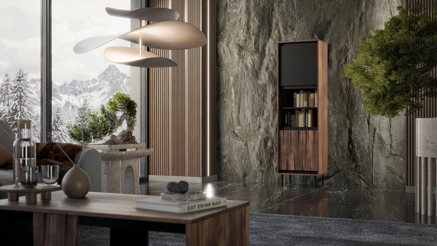 Vitrina SWING W-1 Svetainės baldai Vitrinos