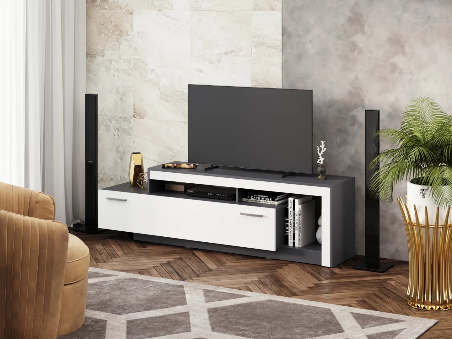 TV staliukas Lite Svetainės baldai TV staliukai