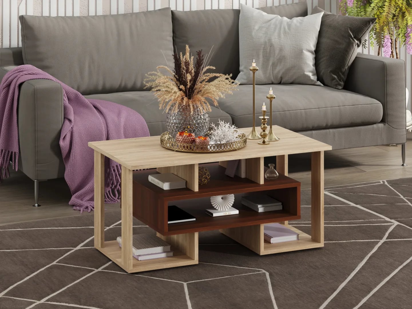 Žurnalinis staliukas Malahit Svetainės baldai Žurnaliniai staliukai